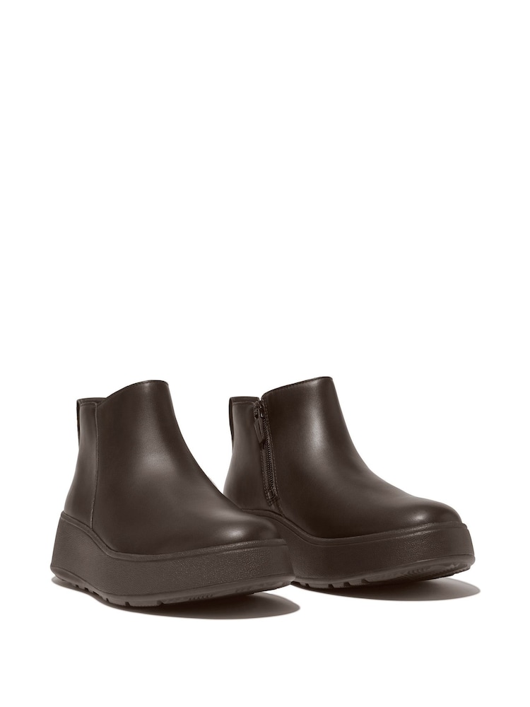 FitFlop F-Mode Suede Flatform Zip Ankle Boots - Image 3 of 3