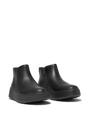 FitFlop F-Mode Suede Flatform Zip Ankle Boots - Image 3 of 4