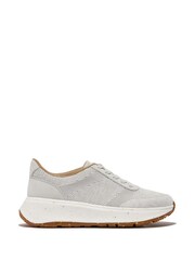 FitFlop Grey F-Mode Knit Flatform Sneakers - Image 1 of 5
