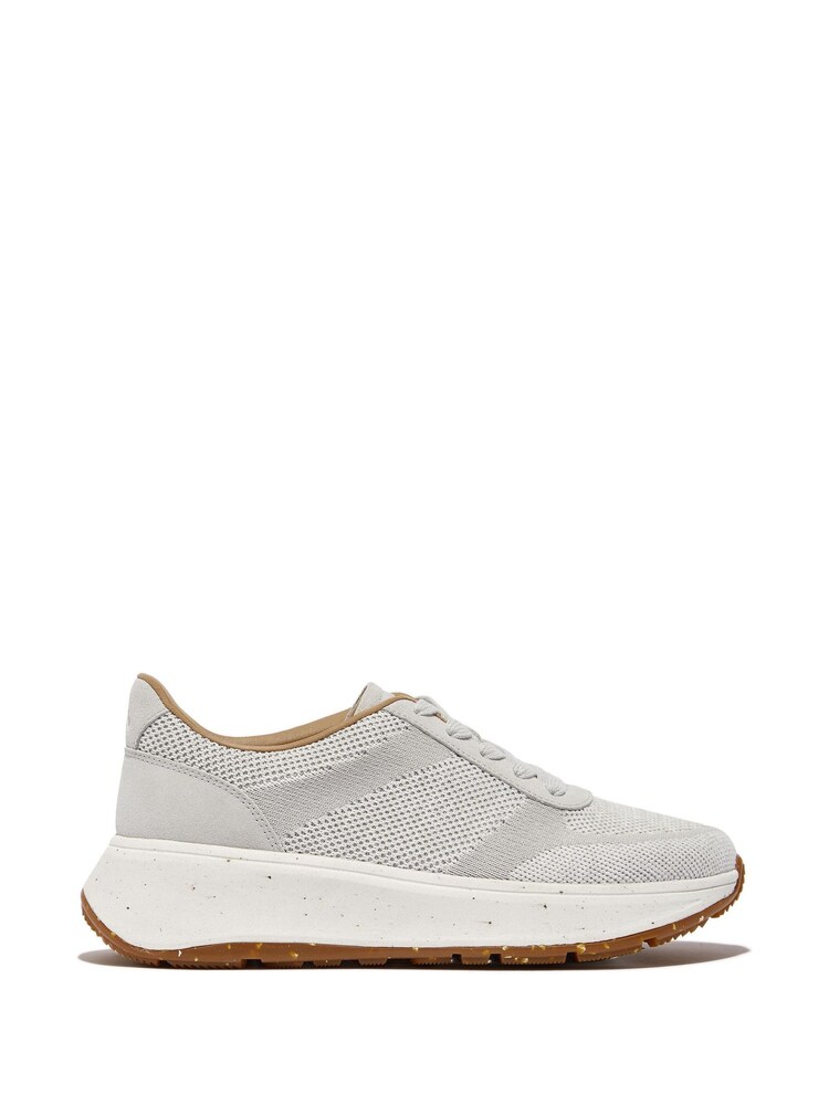 FitFlop Grey F-Mode Knit Flatform Sneakers - Image 1 of 5