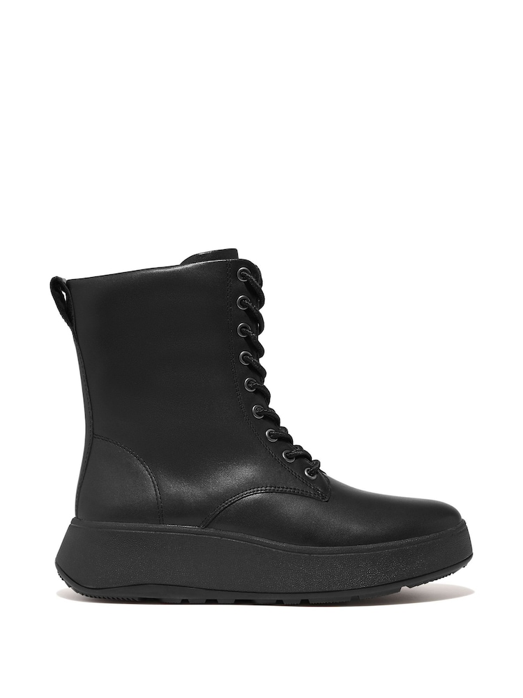 Fitflop F-Mode Leather Lace Up Flatform Ankle Boots - Image 1 of 5