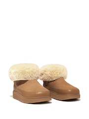 Jasnobrązowy - FitFlop Gen Double Faced Shearing Boots - Image 3 of 6