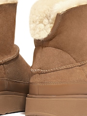 Jasnobrązowy - FitFlop Gen Double Faced Shearing Boots - Image 5 of 6