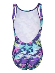 Arena Girls Tie And Dye U Back Blue Swimsuit - Image 4 of 6