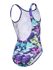 Arena Girls Tie And Dye U Back Blue Swimsuit - Image 6 of 6