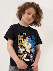 Angel & Rocket Black Sonic 100% Cotton Short Sleeve T-Shirt - Image 1 of 5