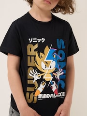 Angel & Rocket Black Sonic 100% Cotton Short Sleeve T-Shirt - Image 2 of 5