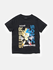 Angel & Rocket Black Sonic 100% Cotton Short Sleeve T-Shirt - Image 3 of 5