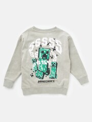 Angel & Rocket Grey Minecraft Sweat Top - Image 5 of 7