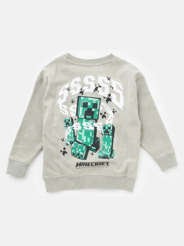 Angel & Rocket Grey Minecraft Sweat Top - Image 5 of 7