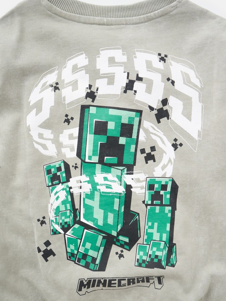 Angel & Rocket Grey Minecraft Sweat Top - Image 6 of 7