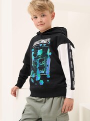 Angel & Rocket Black white Minecraft Hoodie - Image 1 of 5