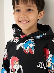 Angel & Rocket Black Sonic Print Hoodie - Image 1 of 5