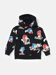 Angel & Rocket Black Sonic Print Hoodie - Image 3 of 5