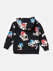 Angel & Rocket Black Sonic Print Hoodie - Image 4 of 5