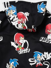 Angel & Rocket Black Sonic Print Hoodie - Image 5 of 5