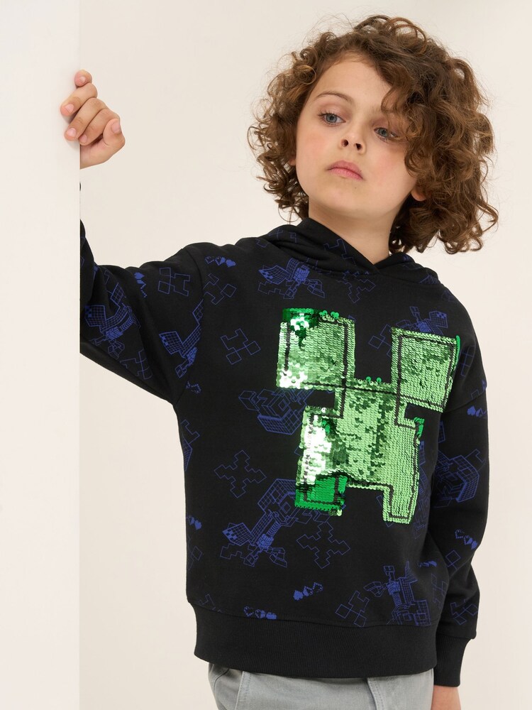 Angel & Rocket Black Minecraft Hoodie - Image 1 of 6