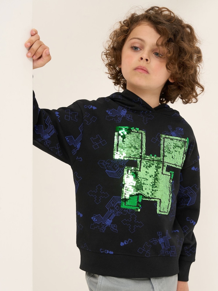 Angel & Rocket Black Minecraft Hoodie - Image 1 of 6 Angel & Rocket Black Minecraft Hoodie - Image 1 of 6