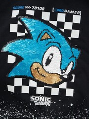 Angel & Rocket Black/Blue Sonic Print Hoodie - Image 5 of 5