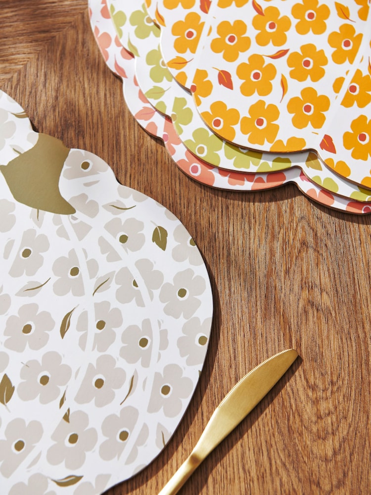 Set of 4 Orange Pumpkin Corkback Placemats - Image 2 of 4