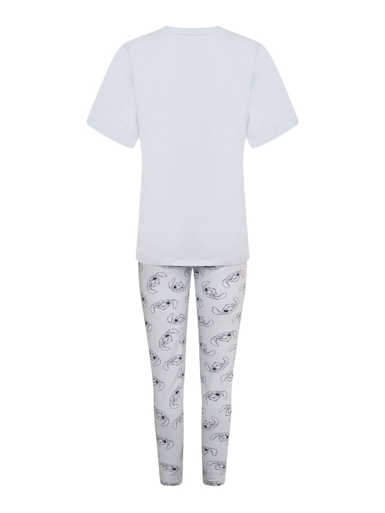 Brand Threads Blue Disney Lilo and Stitch Girls 100% Cotton Pyjama Set - Image 5 of 5