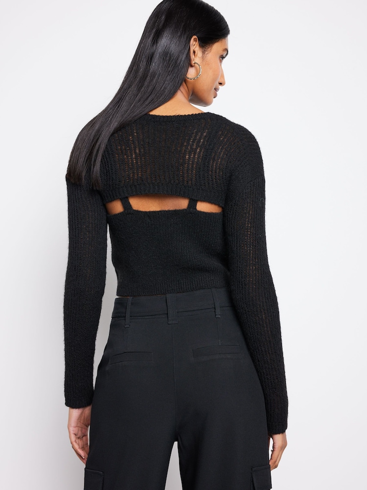 Schwarz - Strickpullover - Bild 2 von 7