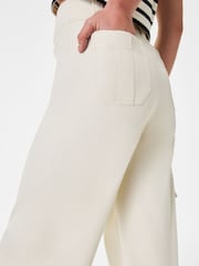 Spanx Green Stretch Twill Cropped Cargo Trousers - Image 5 of 5