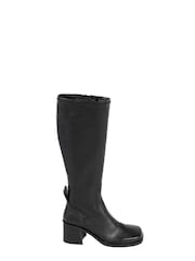 ASRA London Kimi Unlined Leather Knee Black High Boots - Image 1 of 1