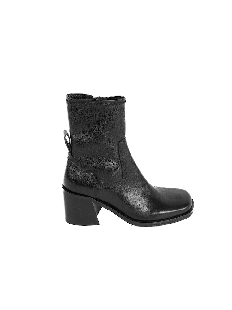 ASRA London Mimi Unlined Leather Black Ankle Boots - Image 1 of 1 ASRA London Mimi Unlined Leather Black Ankle Boots - Image 1 of 1