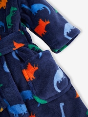 JoJo Maman Bébé Navy Dinosaur Print Dressing Gown - Image 5 of 5
