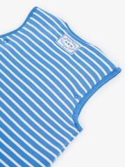 JoJo Maman Bébé Blue Stripe Dino Appliqué 2.5 Tog Baby Sleeping Bag - Image 3 of 3