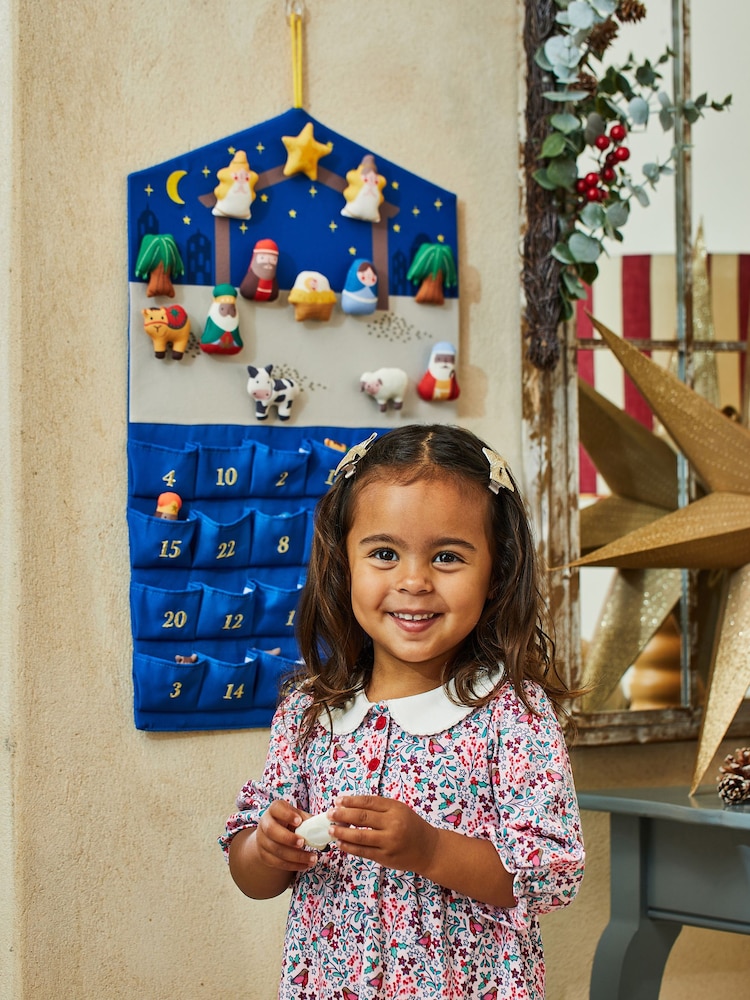 JoJo Maman Bébé Nativity Fabric Advent Calendar Wall Hanging - Image 1 of 7