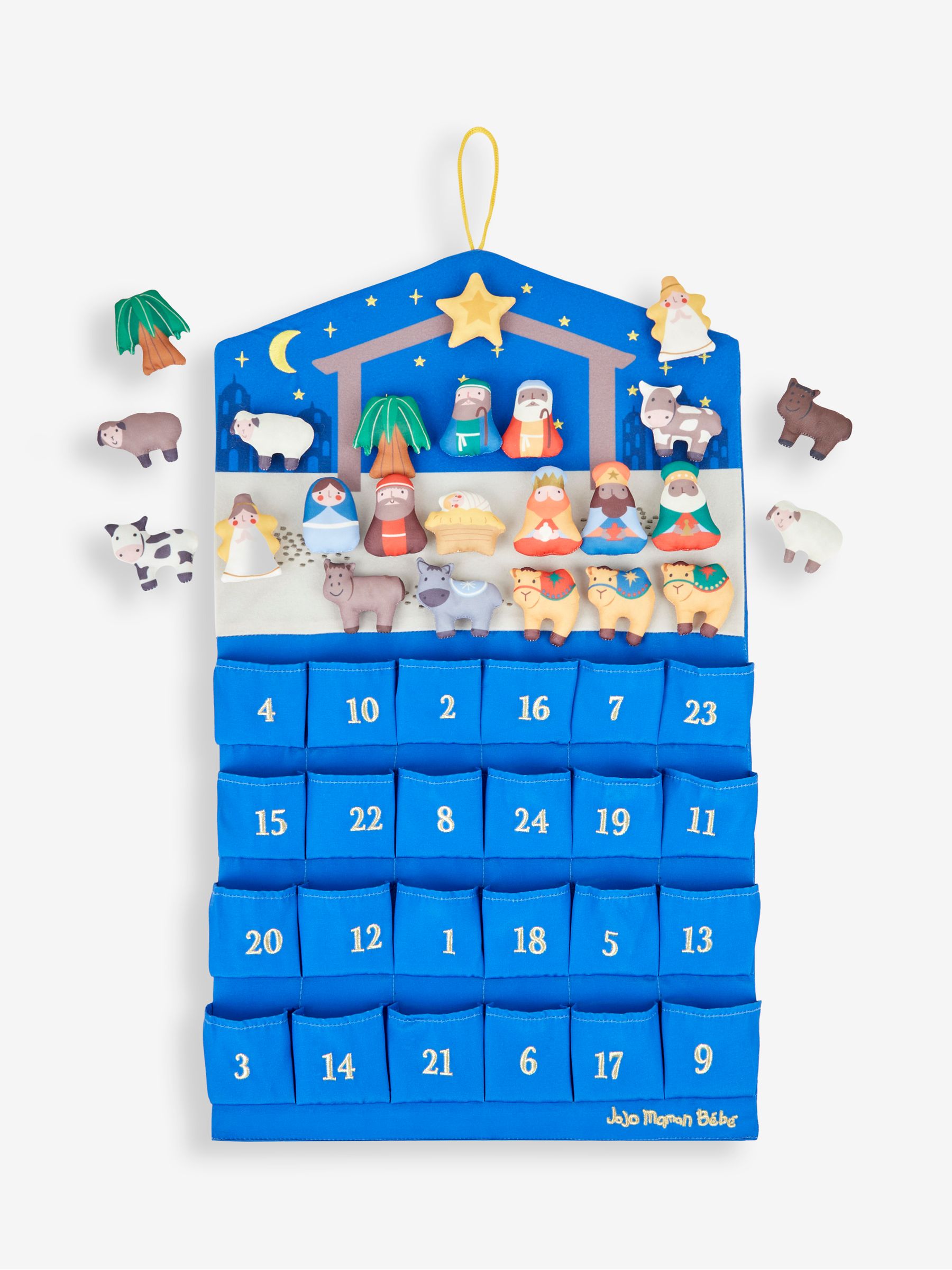 Buy JoJo Maman Bébé Nativity Fabric Advent Calendar Wall Hanging from