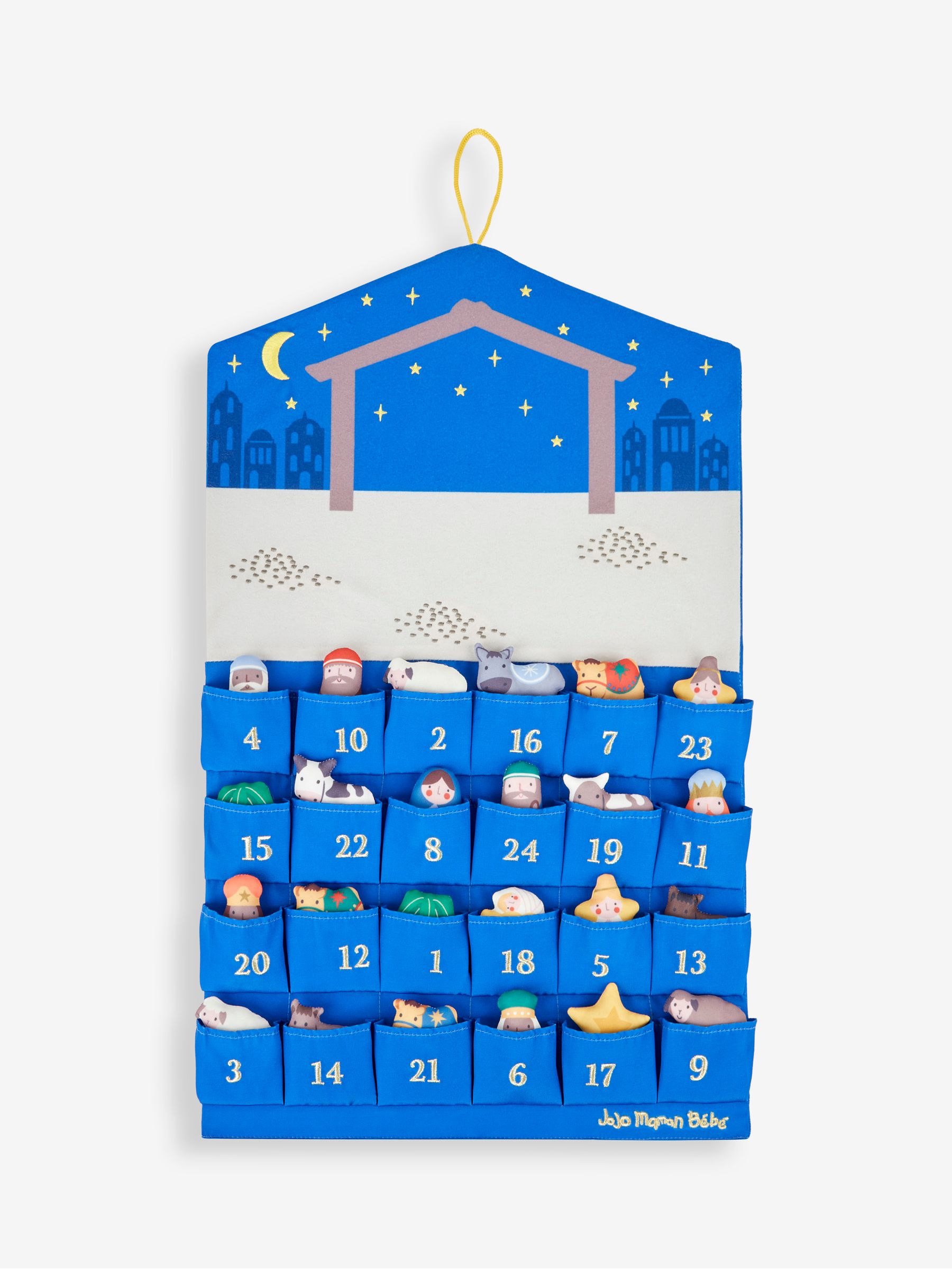 Buy JoJo Maman Bébé Nativity Fabric Advent Calendar Wall Hanging from