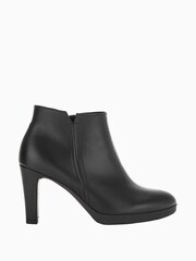 Gabor Fozzie Black Leather Ankle Boots - Image 1 of 5