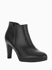 Gabor Fozzie Black Leather Ankle Boots - Image 2 of 5