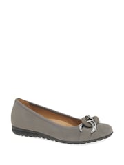 Gabor Wide Fit Sabia Suede Ballerina Shoes - Image 3 of 5