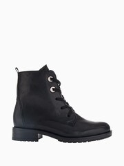 Gabor Wide Fit Prissie Black Leather Ankle Black Boots - Image 1 of 5
