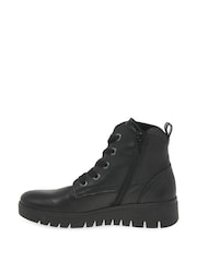 Gabor Wide Fit Dando Black Leather Ankle Black Boots - Image 2 of 5
