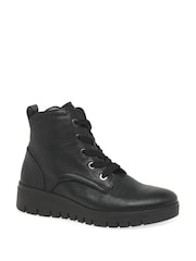 Gabor Wide Fit Dando Black Leather Ankle Black Boots - Image 3 of 5