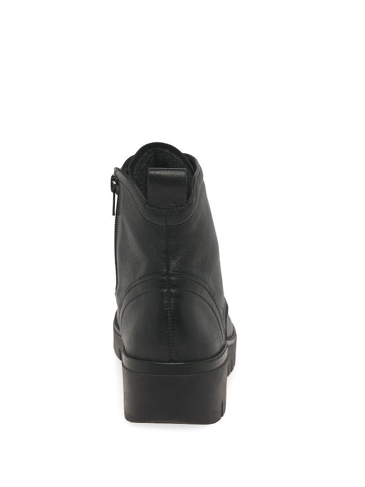 Gabor Wide Fit Dando Black Leather Ankle Black Boots - Image 5 of 5