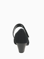 Gabor Illuminate Black Suede Court Black Shoes - Image 4 of 5