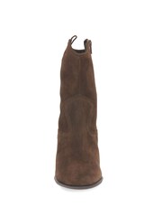 Gabor Wide Fit Kirsten Whiskey Suede Cowboy Style Brown Boots - Image 4 of 5
