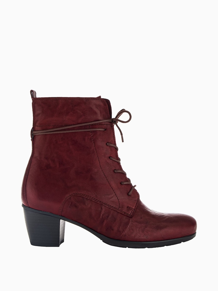 Gabor Burgundy Easton Leather Ankle Boots - Image 1 of 5