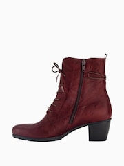 Gabor Burgundy Easton Leather Ankle Boots - Image 2 of 5
