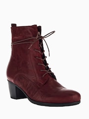 Gabor Burgundy Easton Leather Ankle Boots - Image 3 of 5