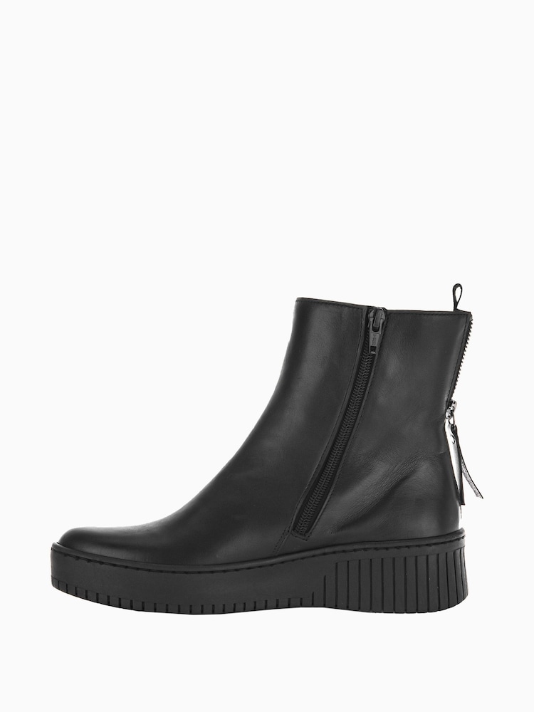 Gabor Tower Leather Ankle Boots - Image 2 of 5