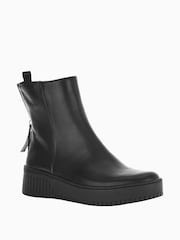 Gabor Tower Leather Ankle Boots - Image 3 of 5