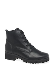 Gabor Wide Fit Zumba Black Leather Ankle Black Boots - Image 3 of 5