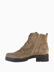 Gabor Wide Fit Zumba Farro Suede Ankle Brown Boots - Image 2 of 5
